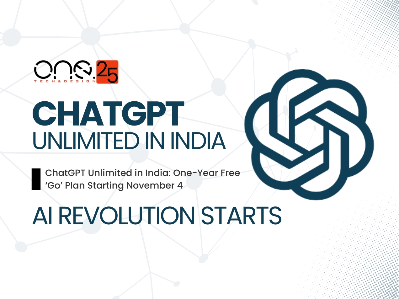 ChatGPT Go Unlimited in India: One Year Free from November 4